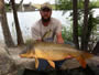 August Wells with a 27 lb, 6 oz common carp caught during session 4 of the Wild Carp Club of Austin, Texas